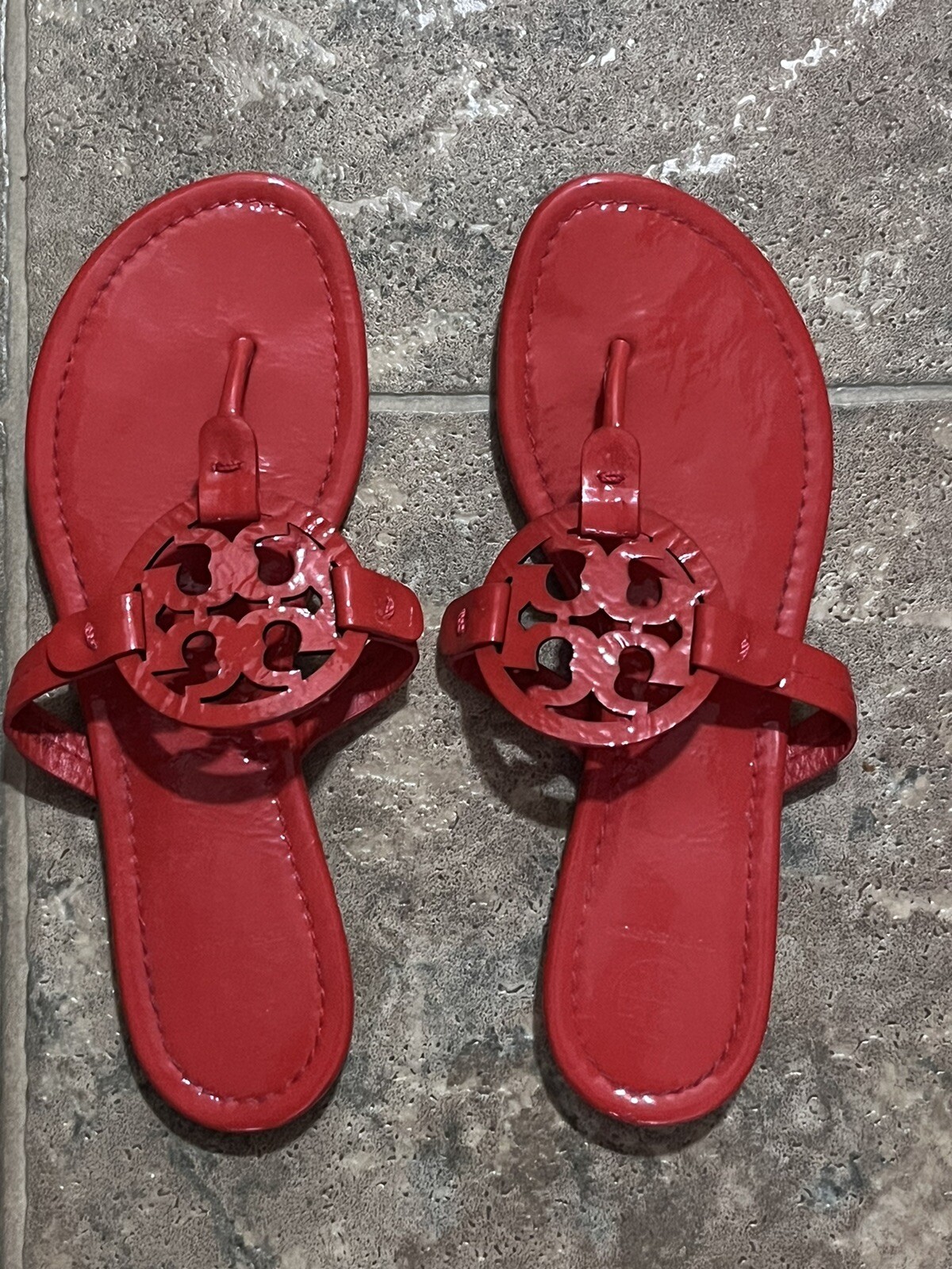Tory Burch Women's Miller Sandals Coral Crush Size 8