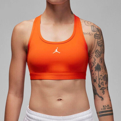 NIKE Jordan Donna Picante Rosso Med Supporto Imbottito Jumpman Reggiseno Sportivo (FB6872 633) XL
