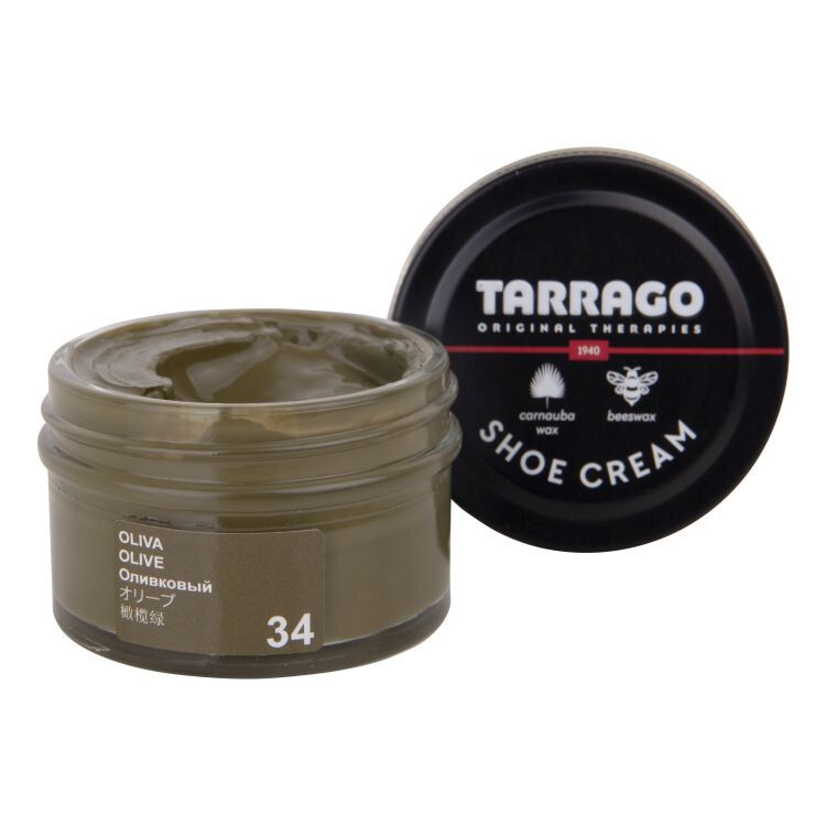Crema para Calzado Zapatos numero 34 OLIVA Betún Marca Tarragó 50 ml.