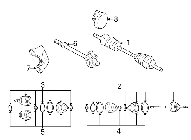 Bota de eje interior Mazda Tribute 2001-2006 genuina GG05-22-540 Foto 3 de 3