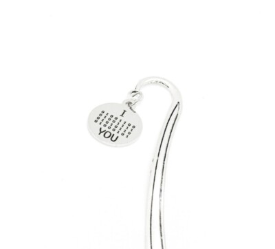 I Love You Charm Bookmark, Binary Code, Coding Nerd, Son Gift, Daughter Gift