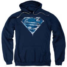 SUPERMAN WATER SHIELD Licensed Adult Hooded Sweatshirt Hoodie SM-3XL