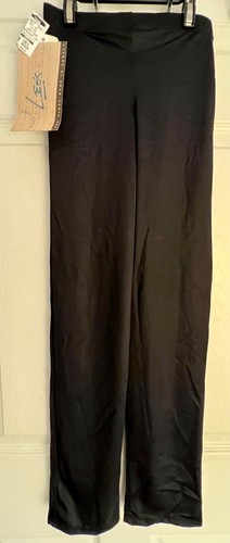 LEO'S DANCEWEAR JAZZ DANCE CHILD MEDIUM BLACK SPANDEX STRAIGHT LEG PANTS SZ CM - Picture 3 of 9