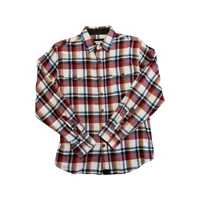 Dakota Grizzly Mens Large Res Plaid Brown Long Sleeve Flannel  Shirt BKE Buckle