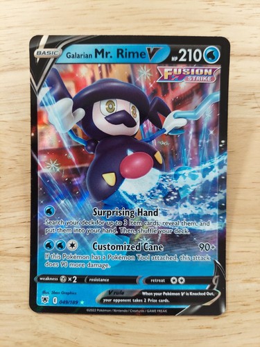 Galarian Mr. Rime V 049/189 Astral Radiance NM Ultra Rare Pokemon Card