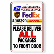 Package Delivery Instructions Sign Leave Packages Here Box Front Not Here