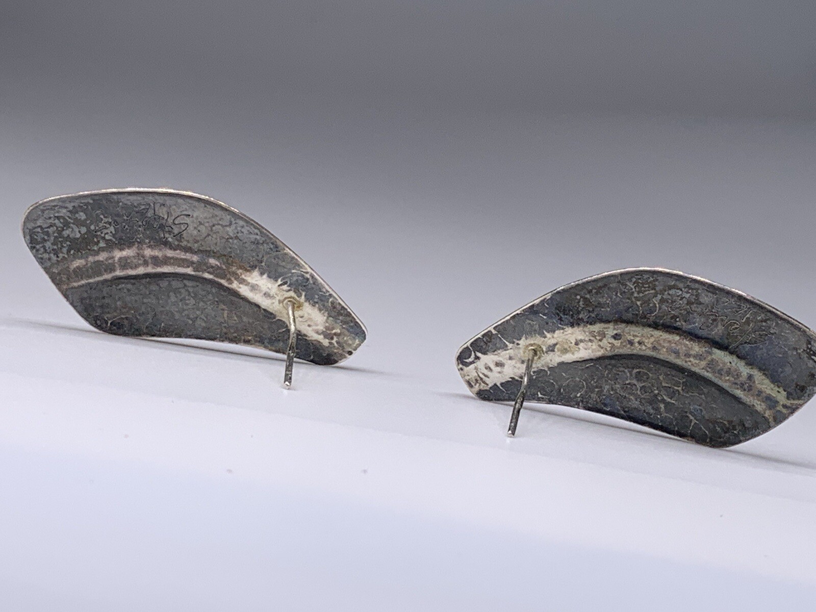 JAC Signed Artesian Sterling Silver Hammered Mode… - image 8