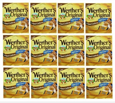 12 Werther's Original SUGAR FREE Candy Caramel Coffee 1.46 oz / Pack, NEW SEALED