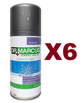 6 DR MARCUS INSTANT ICE SPRAY 150ML FOR TRAUMA BRUISES MADE IN ITALY