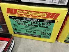 25 LB pound Maze S257S double Hot-Dipped Galvanized 8D 2.5" Spiral Siding Nail