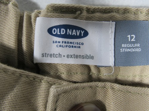 Old Navy Low Rise Bootcut Girl's Size 12 Beige Cotton Chino Pants - Picture 5 of 11