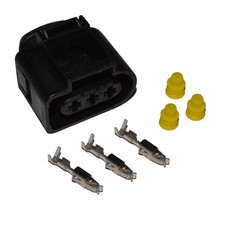 Stecker 3-polig Reparatursatz f&uuml;r VW Audi Skoda Seat 1J0973723 weiblich Crimp