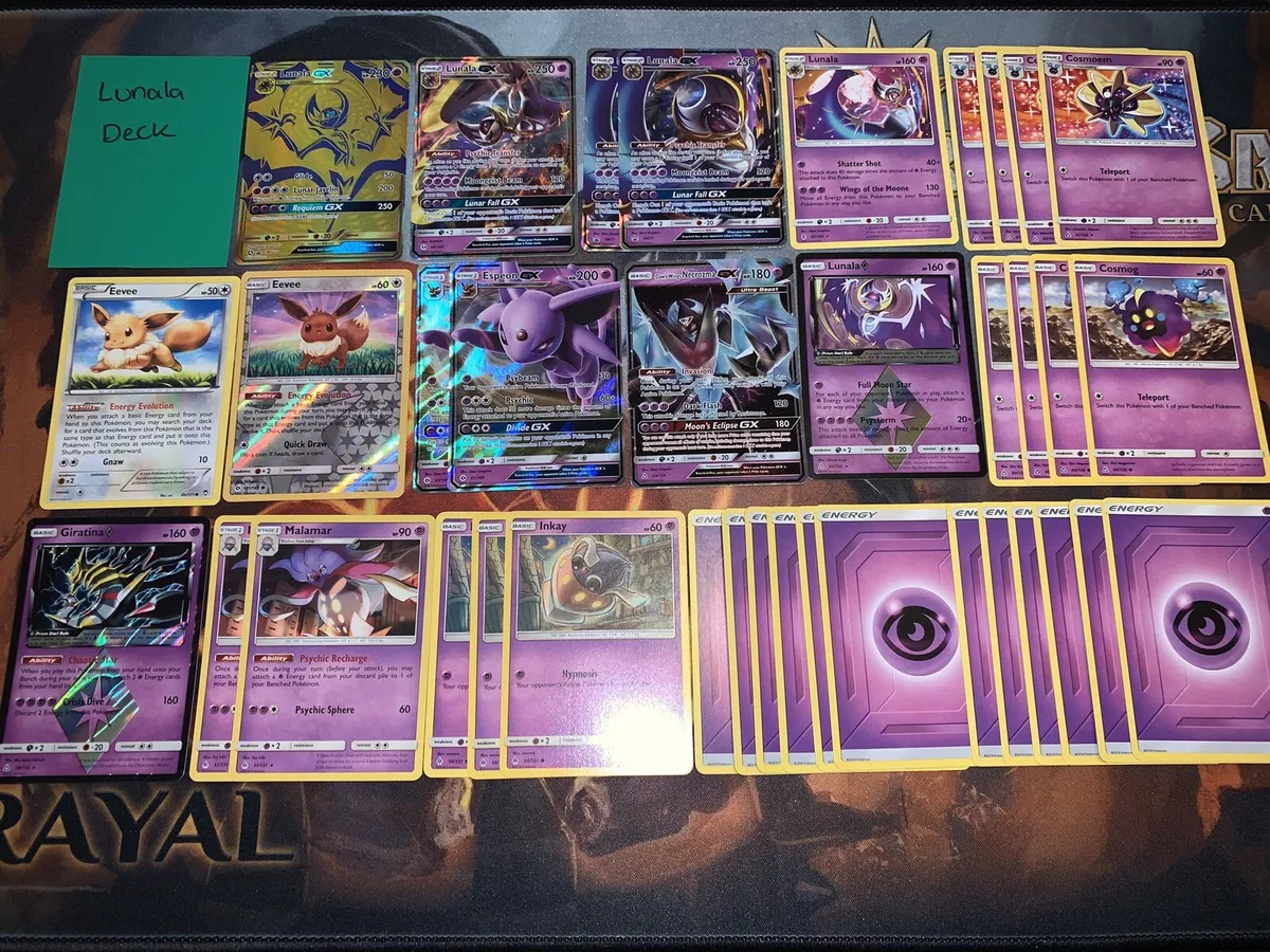 Mavin  Dawn Wings Necrozma GX, Mewtwo EX, Lunala GX Pokemon Cards