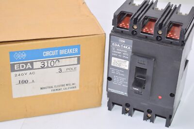 IEM CAT No. EDA3100, EDA-14KA Circuit Breaker Switch 100 AMP 240V AC 3 Pole 