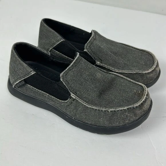 Mocasines Crocs Big Kids Gris Santa Cruz ll Lona Sin Cordones 8.5 Crocs Talla J1 Foto 2 de 4