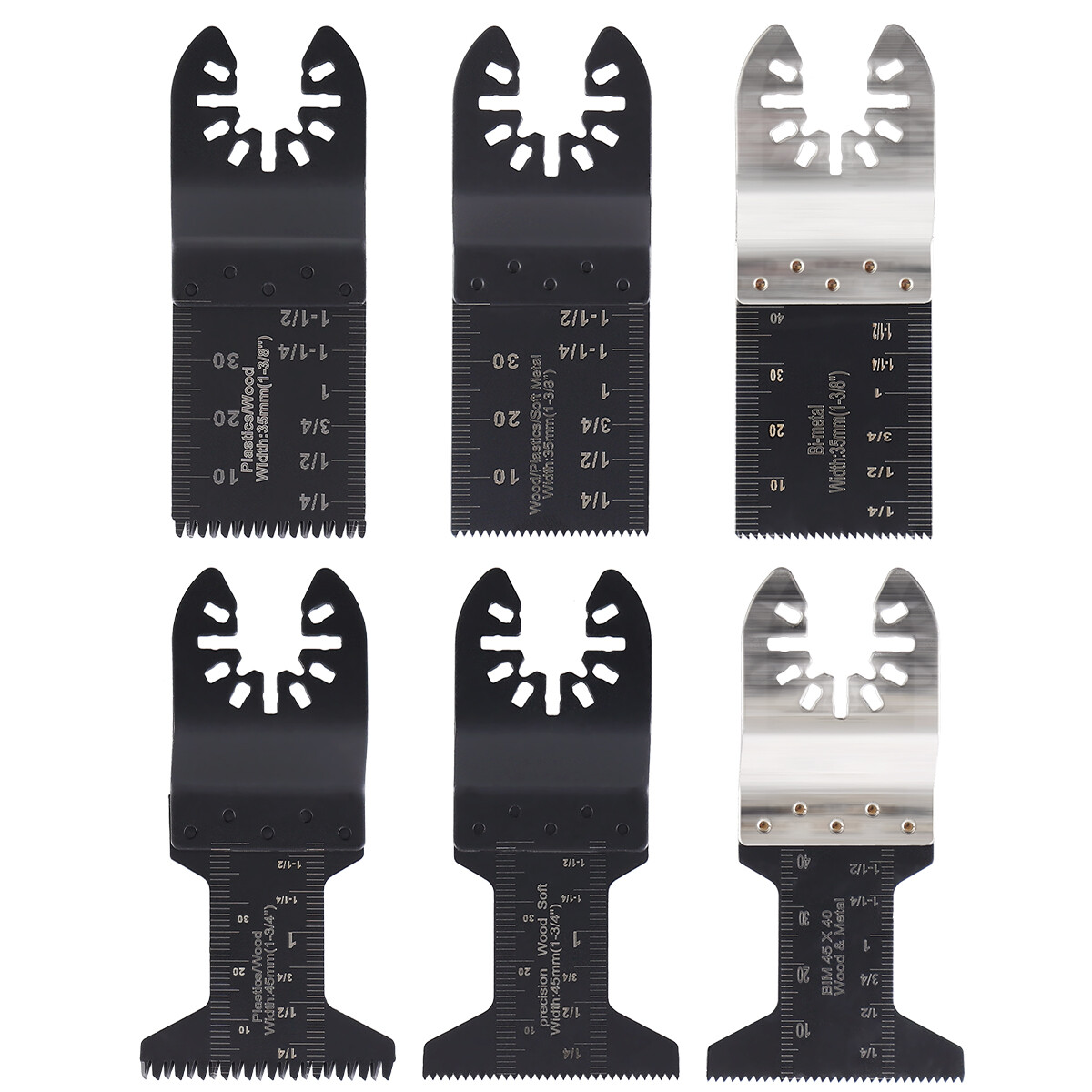 48PCS Oscillating Multitool Quick Release Saw Blades Set Tool For Metal Wood New