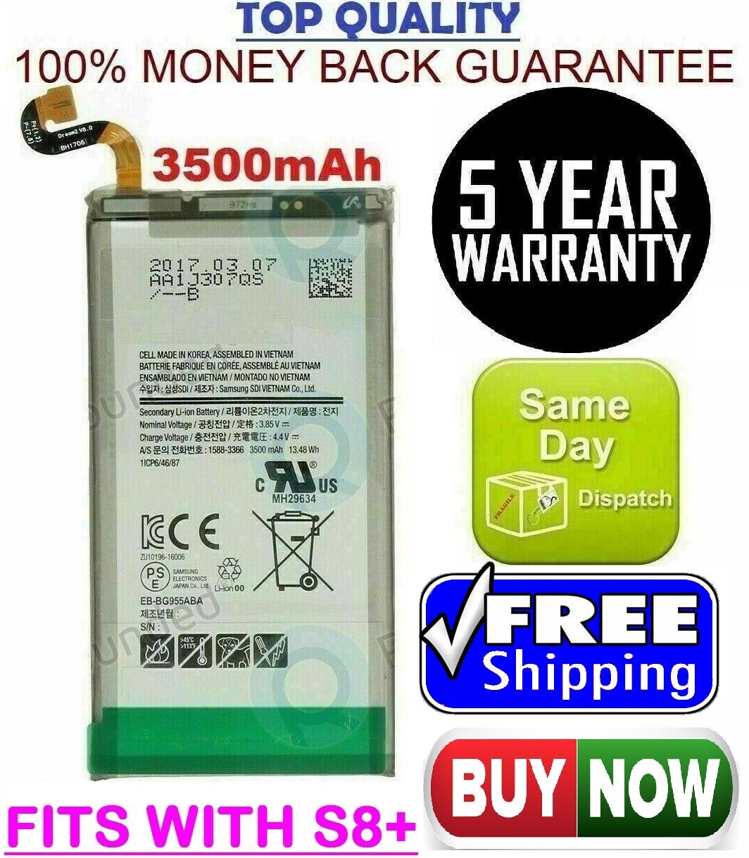 Battery Fits With S8 / S8 PLUS Battery Replacement EBBG950ABA Samsung