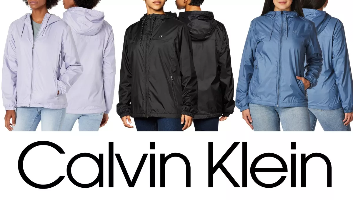 Calvin Klein Womens Zip Front Windbreaker