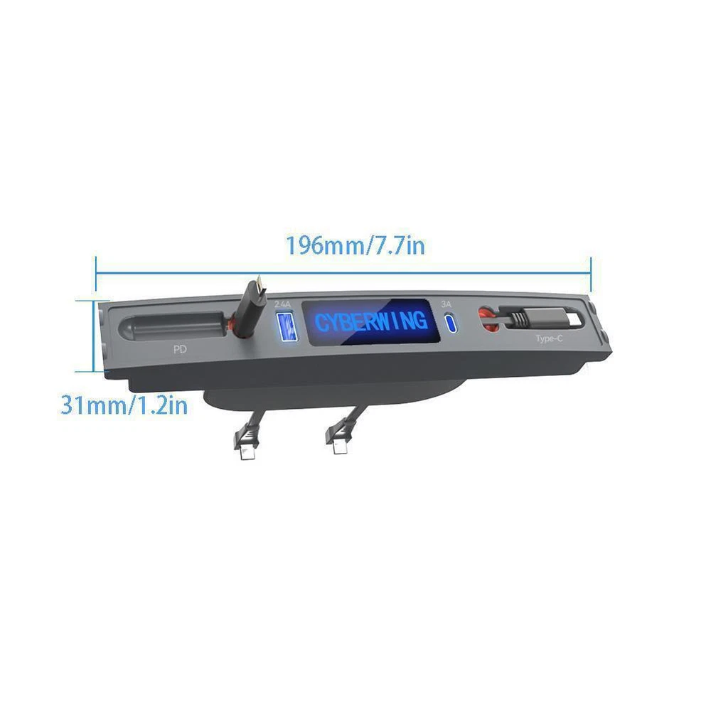 Car Charger USB Hub Fast Charge Cable Adapter Docking Center Station P6C9 аχ