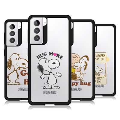 OFFICIAL PEANUTS SNOOPY HUG BLACK SHOCKPROOF FOR SAMSUNG PHONES