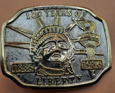 100 Years of the Statue of Liberty Belt Buckle 1886-1986
