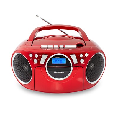Karcher RR 5042-R tragbares CD Radio Boombox CD-Player Kassettendeck UKW Radio
