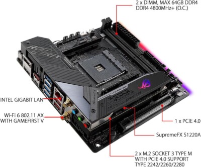 ASUS ROG Strix X570-I Gaming X570 AMD Mini-ITX Gaming Motherboard