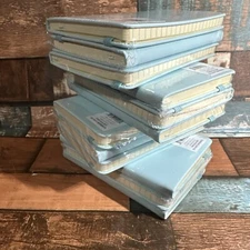 A6 Pocket Size Mini Hardcover Notebooks,124 pages light blue 12 Pack  scrapbook 