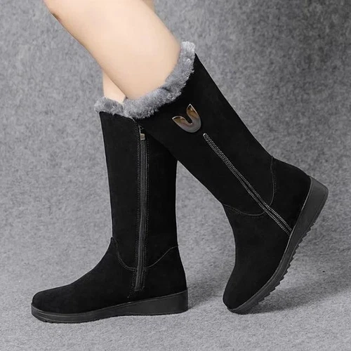 Winter Women's Boots Snowshoes Warm Boots Fashionable Knee High Boots Shoes - Picture 13 of 14