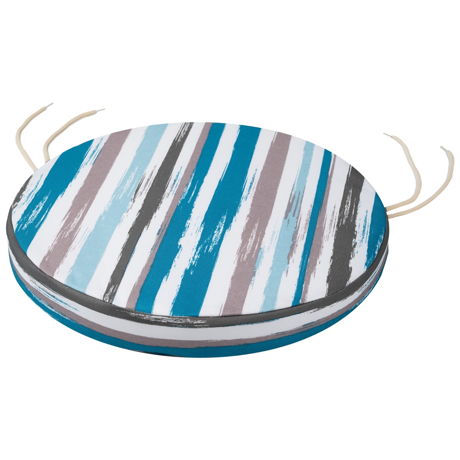 WATERPROOF Round Chair Cushion Seat Pads OUTDOOR Garden Bistro Circular STRIPES
