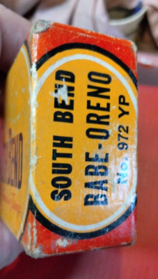 Leurre Vintage South Bend BABE-ORENO N°972 RW - Bois - Boîte D'origine