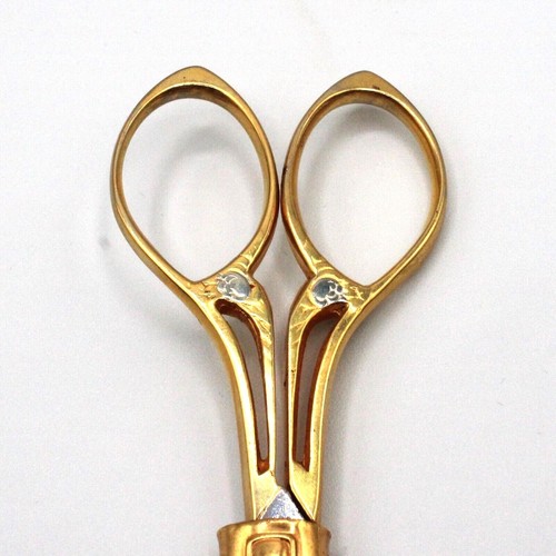 Wasa Solingen 6″ Embroidery Scissors Gold Plated w/ Case Germany - Picture 9 of 9