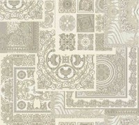 Versace Home Iv Vinyltapete Ornamentkachel Creme Metallic 370485 (14,79€/1Qm)