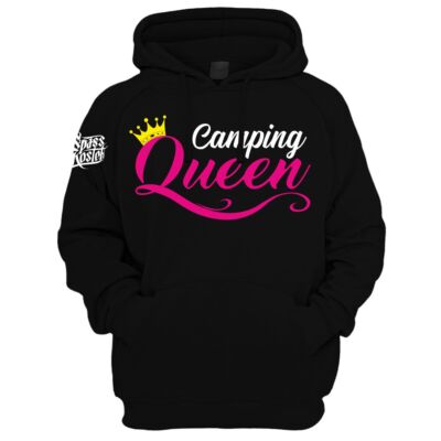 Mädchen Kapuzenpullover Camping Queen Hoodie campen zelten wohnwagen pink rosa
