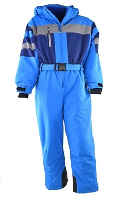 SLAMOTEX Schneeoverall Schneeanzug Skianzug Winteranzug Kinder Overall Gr. 134-158 BLAU