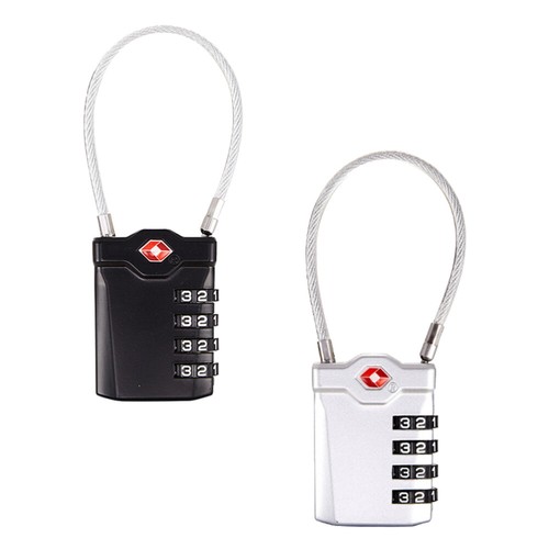 2 Pcs Luggage Lock Padlock Combination Airplane Travel Essentials - Afbeelding 9 van 12