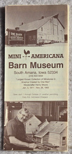 Henry Moore Miniatures Amana Colonies iowa 1983 Brochure Barn Museum