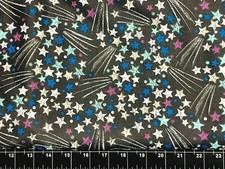 Tina Scrap 9"x21" Cosmos Shooting Stars Outer space Galaxy Cotton Fabric