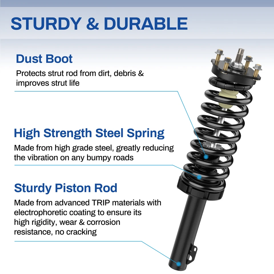 Front + Rear Struts Shocks Assembly for 2006- 2010 Jeep Commander Grand Cherokee - Imagem 3 de 4
