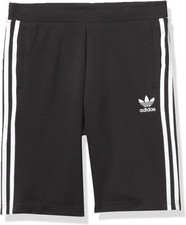 adidas Originals Kids Adicolor Shorts, Black/White, H32342 Size Small NEW
