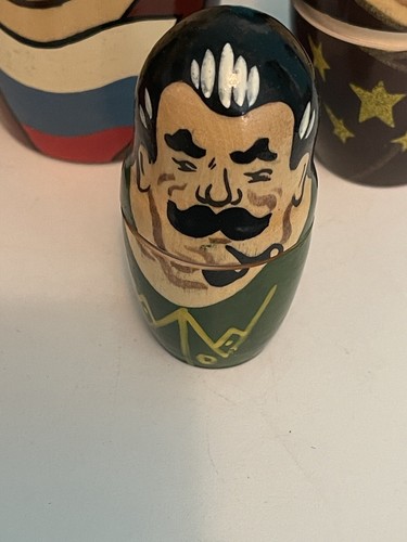 Wooden Nesting Dolls , Vintage 5 Total - Picture 7 of 10