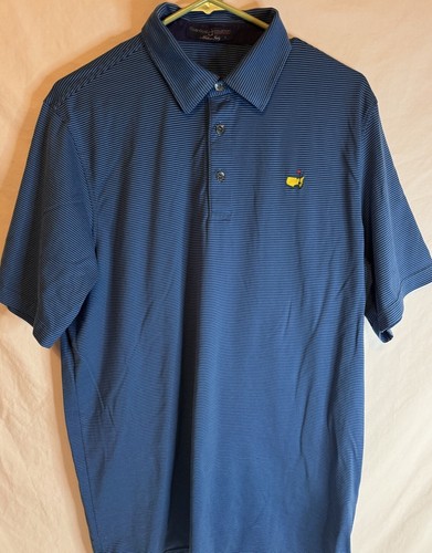 Clubhouse Collection Masters Shirt Mens Large Blue Polo Golf Made In Italy - Picture 2 of 6