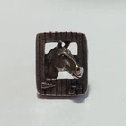 TINY CHILD SIZE VINTAGE STERLING SILVER DIMENSIONAL HORSE RING SIZE 0