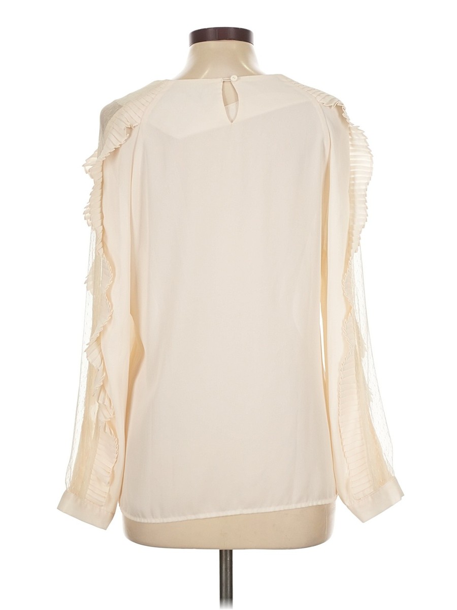 Fina Fina Women Ivory Long Sleeve Blouse L View 2