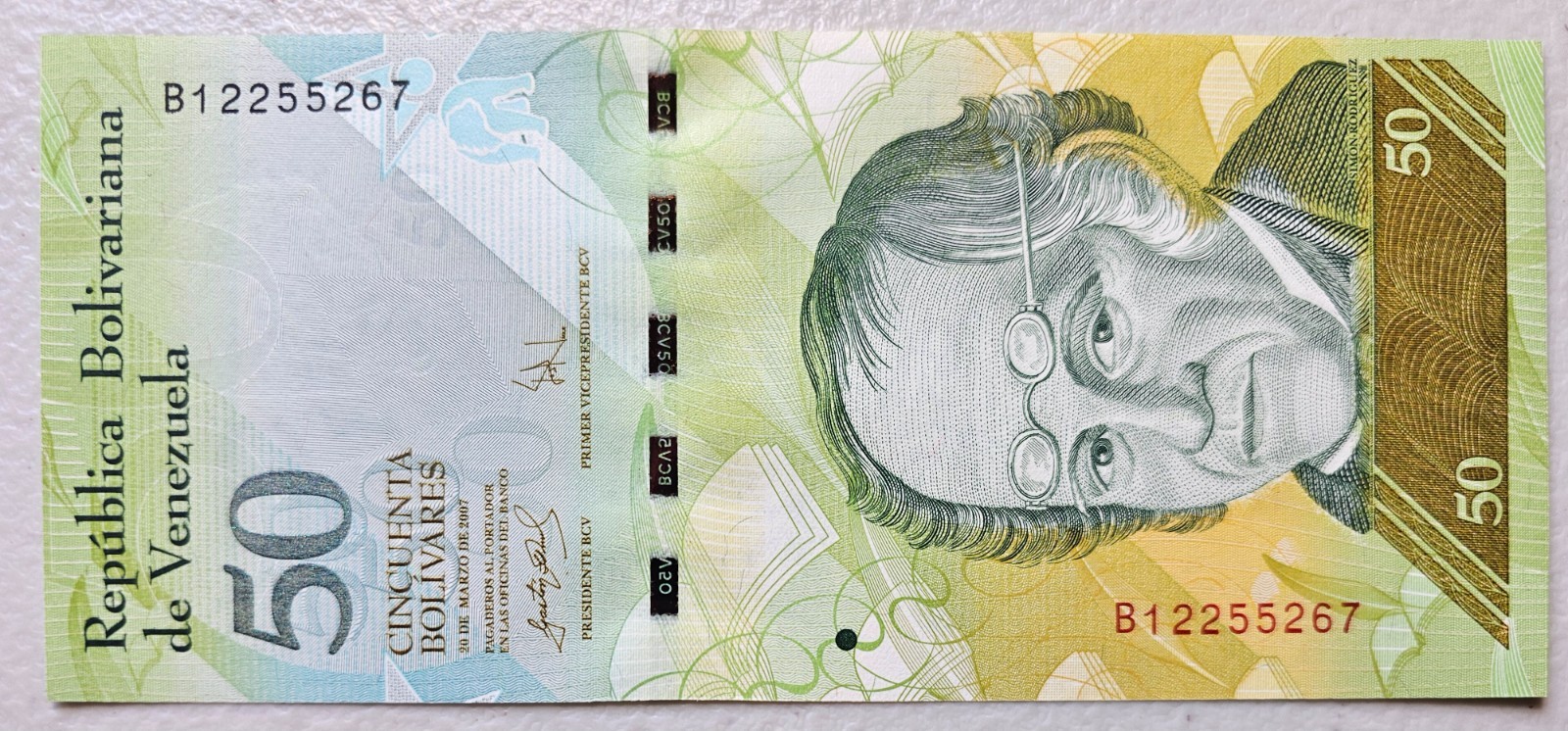 Venezuela 50 Bolivares 2007 Unc