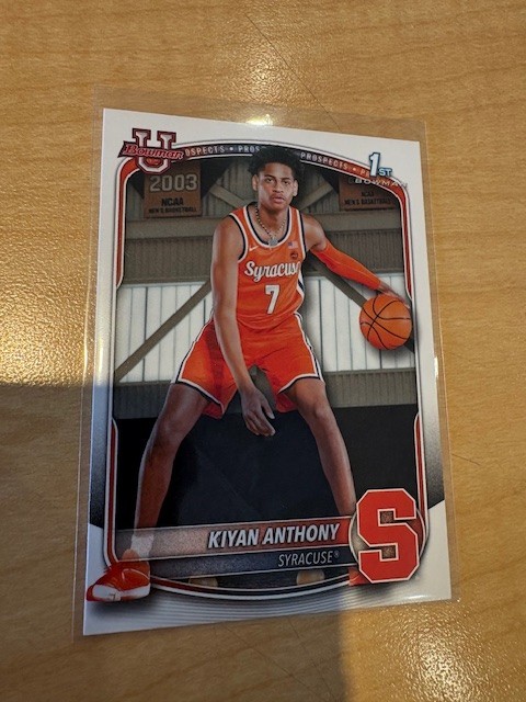 2025-26 Bowman U 1st Bowman Kiyan Anthony #BPP-4 - Syracuse Orangemen