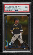 2022 Bowman Heritage Gold Lava Refractor 45/50 Rosman Verdugo PSA 9 MINT 12wz