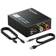 Digital to Analog Audio Converter 192Khz, DAC Digital SPDIF Coaxial Optical Conv