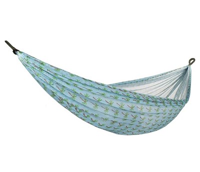 Bliss Hammocks BH-406WCA Mesh Edition Hammock Light Blue Palm Tree