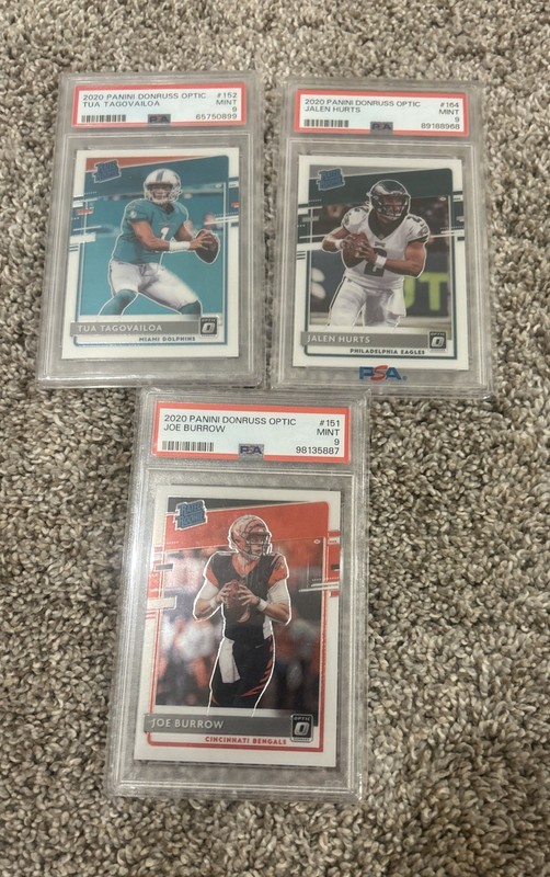 Lot Of 3 Optic QB Psa 9 Football Cards